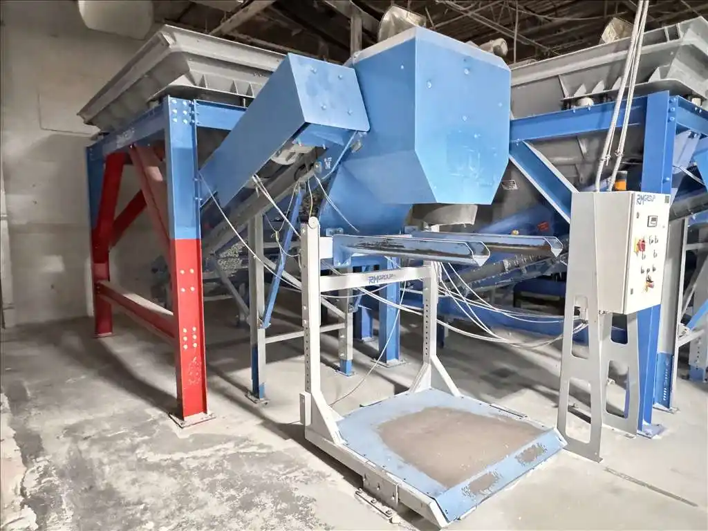 RM Group #BB-215, bulk bagging system withb infeed conveyor, 200 ton/hr ...