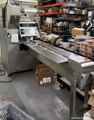 Packaging Aids #FW-400F, Horiz Flow Wrapper, 120 PPM, Gas Flush, Tear Notch, Codemate printer, Stainless - Image 1