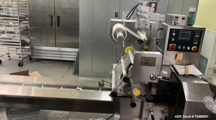 Packaging Aids #FW-400F, Horiz Flow Wrapper, 120 PPM, Gas Flush, Tear Notch, Codemate printer, Stainless - Image 2