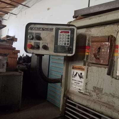 1/4" x 12' Accurshear #625012, Hydraulic Power Squaring Shear, SC2 cnc, 36" Back Gauge, 20/46 SPM, 20 HP, 36" - Image 1