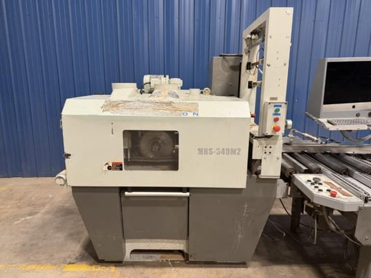12" Cameron #MRS-340M2, Gang Rip Saw, moveable arbor, 130 FPM, 50 HP arbor motor, skew infeed machine, 440 V. - Image 4