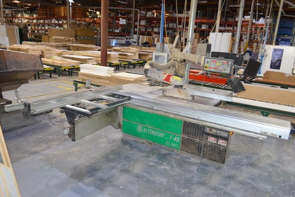 Altendorf #F-45/ELMO-4, Programmable Sliding Table Saw, 17.72" diameter blade, 130.12" max. cutting length - Image 1