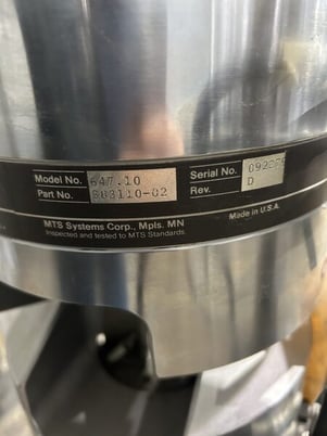 22 KIP (100kN) MTS #318.10, Fatigue Frame, 20.75" x 8.25" table, 54" test opening, 6" stroke actuator, 3000 - Image 2