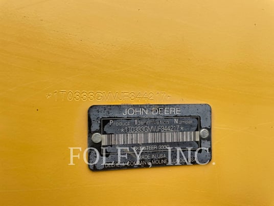 Deere & Co 333G, Track Loader, 1726 hours, S/N: 1T0333GMVJF344217, 2019 - Image 6