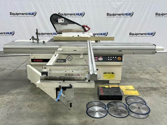 SCM #SI-350-E, sliding table saw with programmable fence, powered tilt/height adjustment, 2003 - Image 1