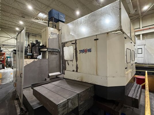 4.3" Toshiba, Shibaura #110R16, horizontal boring mill, Tosnuc 888 CNC Control, 55" x 63" full B-Axis rotary - Image 3