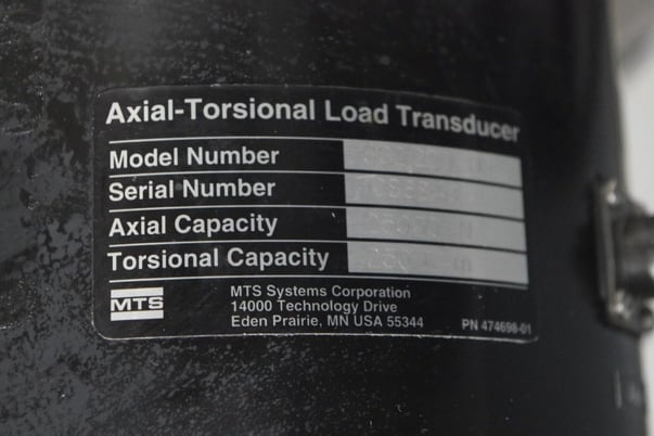 5.5 KIP (25kN), MTS #858 Mini Bionix II axial torsional fatigue load frame, 2 columns, 17-1/2" btwn columns - Image 3