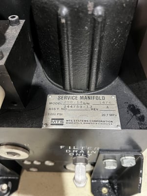 MTS #290.14, hydraulic service manifold, 50 GPM, pilot pressure, MTS piston accumulators - Image 5