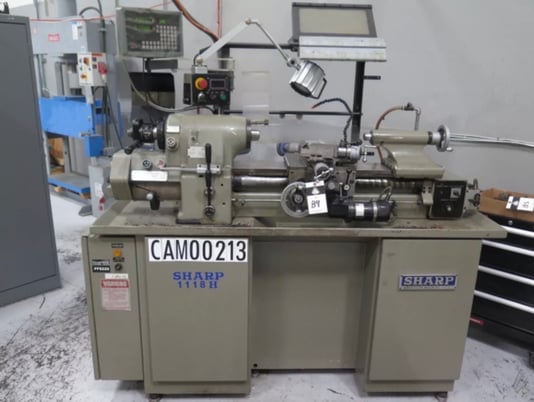 11" x 18" Sharp #1118H, Precision Toolroom Lathe, 6" swing over cross slide, 4000 RPM, inch/metric thread - Image 2