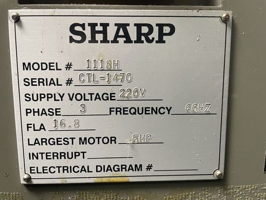 11" x 18" Sharp #1118H, Precision Toolroom Lathe, 6" swing over cross slide, 4000 RPM, inch/metric thread - Image 6