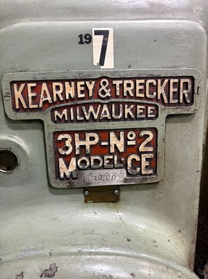 Kearney & Trecker #CE, Knee & Column Milling Machine, 3 HP, 8" x 41" table - Image 5