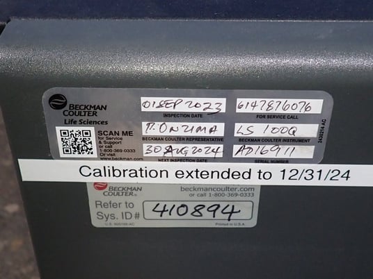 Beckman Coulter #LS100, Particle Size Analyzer, w/Computer - Image 10