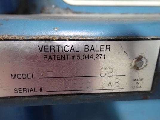 60" width x 30" D x 48" H Marathon Equipment #V-6030, Vertical Baler, 480 V, 2002 - Image 8