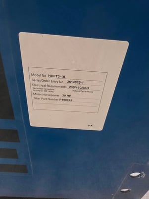 Empire #HDFT3-18, 30 HP Dust Collector - Image 4