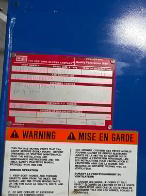 Empire #HDFT3-18, 30 HP Dust Collector - Image 5