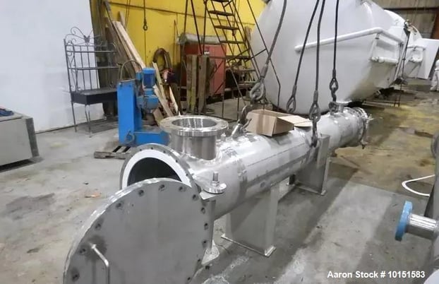 564 sq.ft., 150 PSI, Paget, Shell & Tube Heat Exchanger, 5 HP, 316L Stainless Steel, 10" valve, 2022 (2 - Image 1