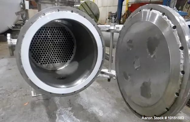 564 sq.ft., 150 PSI, Paget, Shell & Tube Heat Exchanger, 5 HP, 316L Stainless Steel, 10" valve, 2022 (2 - Image 5