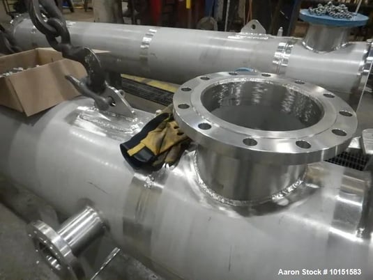 564 sq.ft., 150 PSI, Paget, Shell & Tube Heat Exchanger, 5 HP, 316L Stainless Steel, 10" valve, 2022 (2 - Image 7