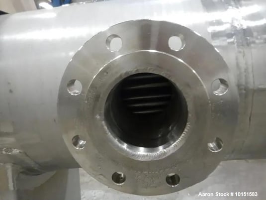 564 sq.ft., 150 PSI, Paget, Shell & Tube Heat Exchanger, 5 HP, 316L Stainless Steel, 10" valve, 2022 (2 - Image 9