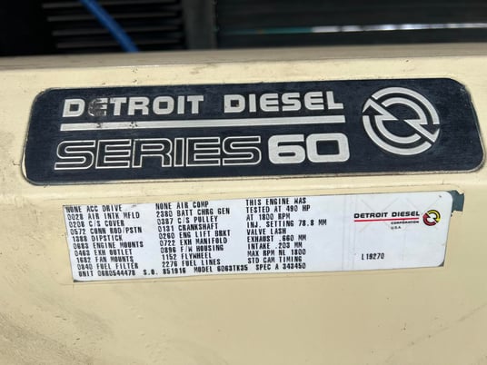300 KW Detroit #300REOZD, Diesel Generator, 12.7 Liter 60 Series Detroit Diesel Engine, 490 HP @ 1800 RPM - Image 9