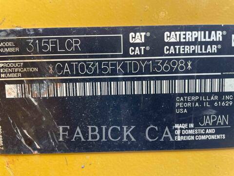 Caterpillar 315F HT, Crawler Excavator, 1568 hours, S/N: TDY13698, 2019 - Image 6