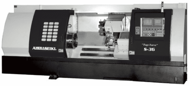 Amera-Seiki #S-36L, 18" chuck, 5.9" bar, 1000rpm, 30.7" swing, 19.6turn, 47.2cc, 10tools, F-0iTF - Image 1