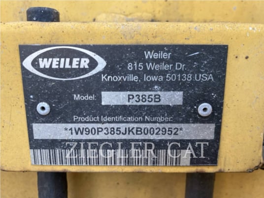 Weiler P385B, Asphalt Paver, 2516 hours, S/N: P385B2952, 2020 - Image 6