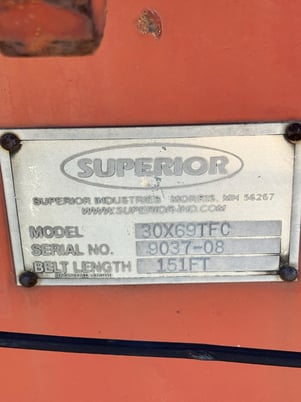 30" wide x 69' long, Superior #30x69, truss frame conveyor - Image 3