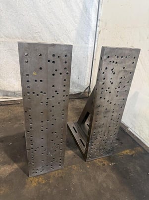 12" x 42" x 24" Drilled & Tapped Angle Plate Set - Image 3