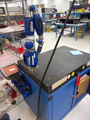 Faro #F04, portable coordinate measuring machine, granite table and PC, CAM2 Faro Arm - Image 1