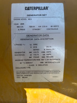 800 KW, Caterpillar #SR4B, Generator End, 597 Frame, 480 Volt, 2005 - Image 5