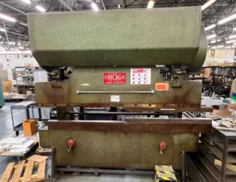 55 Ton, Dreis & Krump #68-B, mechanical press brake, 8' overall, 78" between housing, 3" stroke, 12" dia - Image 1