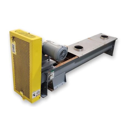 9" diameter x 5' 8" long, Carbon Steel Screw Conveyor auger feeder - Image 2