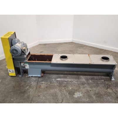 9" diameter x 5' 8" long, Carbon Steel Screw Conveyor auger feeder - Image 3