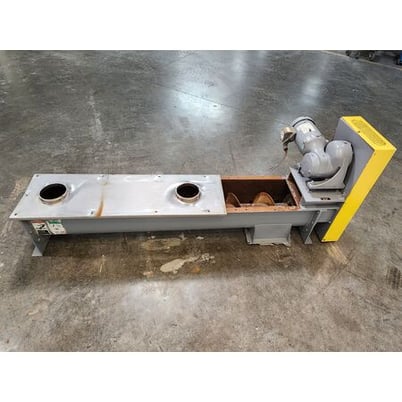 9" diameter x 5' 8" long, Carbon Steel Screw Conveyor auger feeder - Image 4