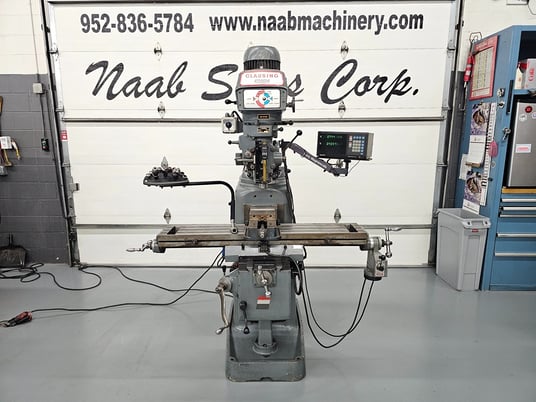 Clausing Kondia #FV-1, Vertical Milling Machine, 9" x 48" table, 30" longitudinal travel, 15" saddle travel - Image 3