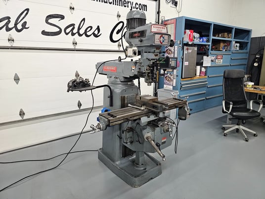 Clausing Kondia #FV-1, Vertical Milling Machine, 9" x 48" table, 30" longitudinal travel, 15" saddle travel - Image 4
