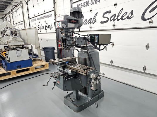 Clausing Kondia #FV-1, Vertical Milling Machine, 9" x 48" table, 30" longitudinal travel, 15" saddle travel - Image 5