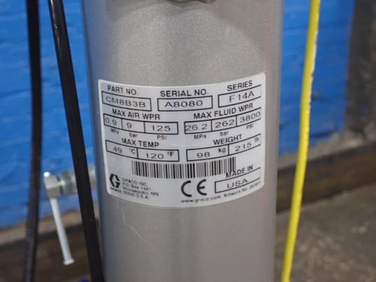 Graco #C38-Check-Mate, Supply System, w/Air Motor, 125 psi Air, 3800 psi Fluid, 120&deg;F max Temp. - Image 8