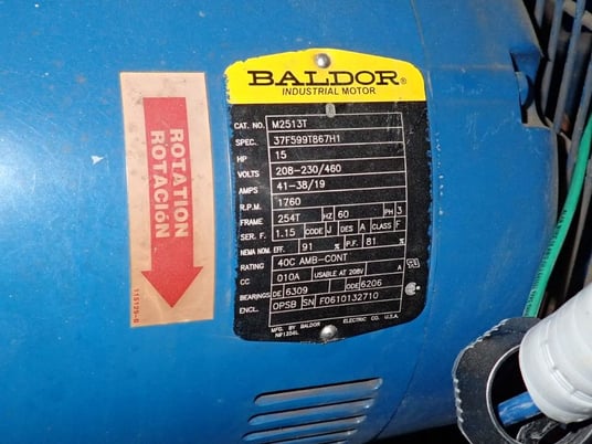 Quincy Compressor #QR-370/150922-133, Air Compressor, 120 gallon Tank, 15 HP, 1760 RPM, 230/460 V. - Image 5