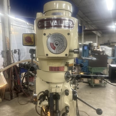 Chevalier #FM-3VS, Vertical Mill, 3 HP, variable speed, digital read out, 9" x 42" table, - Image 2