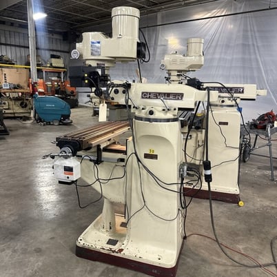 Chevalier #FM-3VS, Vertical Mill, 3 HP, variable speed, digital read out, 9" x 42" table, - Image 9