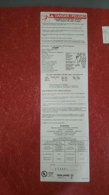 1200 Amp. Square D, Heavy Duty Safety Switch, 240 VAC - Image 3