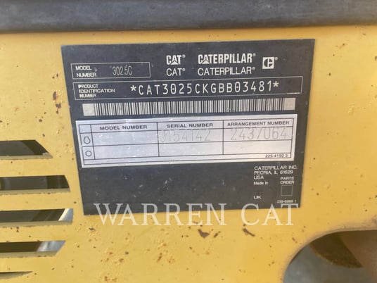 Caterpillar 302.5C, 1278 hours, S/N: GBB03481, 2008 - Image 5