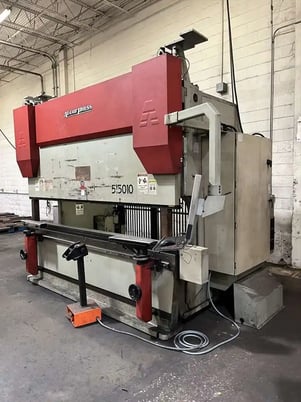 150 Ton, Accurpress #Accell-515010, CNC press brake, 10' overall, 106" between housing, Beckhoff Control - Image 3