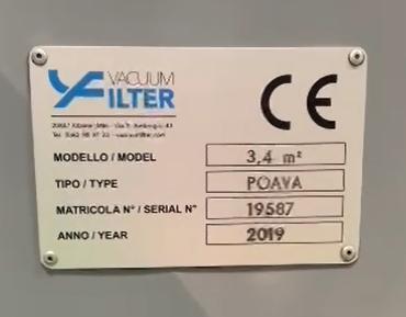 YF Vacuum Filter #3.4m, oil & coolant vacuum filtering syste, 36.6 sq.ft. filtration area, 47.2" drum - Image 4