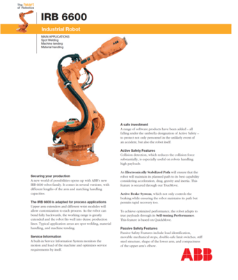 ABB #IRB-6600-125/3.2, Industrial Robot Arm, 125" reach, 6-axis, 2 robots & 2 controllers, 275 lb. payload - Image 9