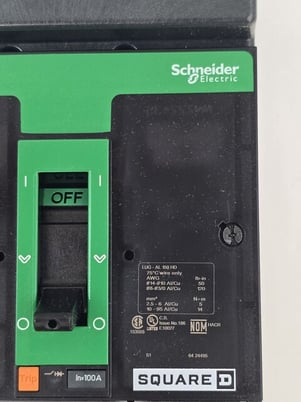 100 Amps, Square D, HGA36100U33X, PowerPact Circuit Breaker, 3 Pole, 600 Volts, 65kA - Image 4