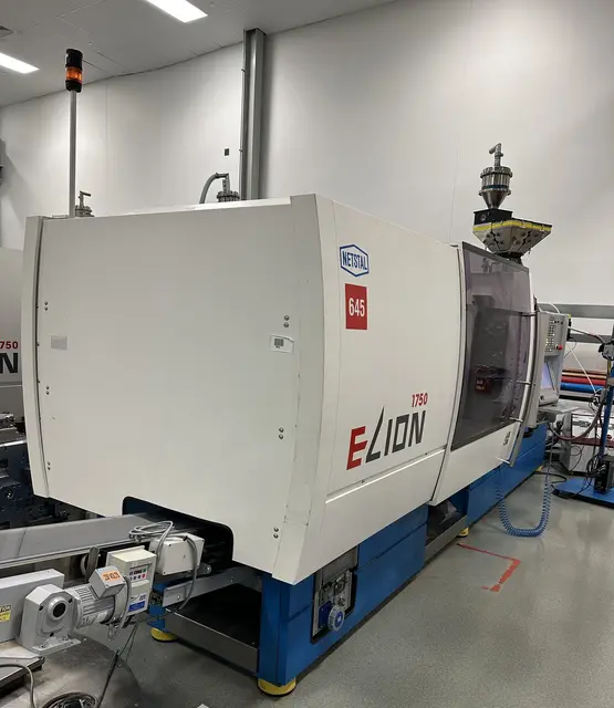 197 Ton, 8.9 oz., Netstal Elion #1750-530, electric horizontal plastic ...