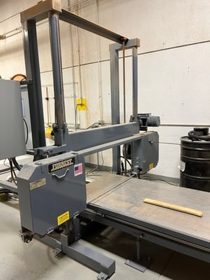 48" x 54" Forrest #480i, Horizontal Bandsaw, 4' x8' table, 3000 FPM, 2 HP, 20" wheel, 2017 - Image 1